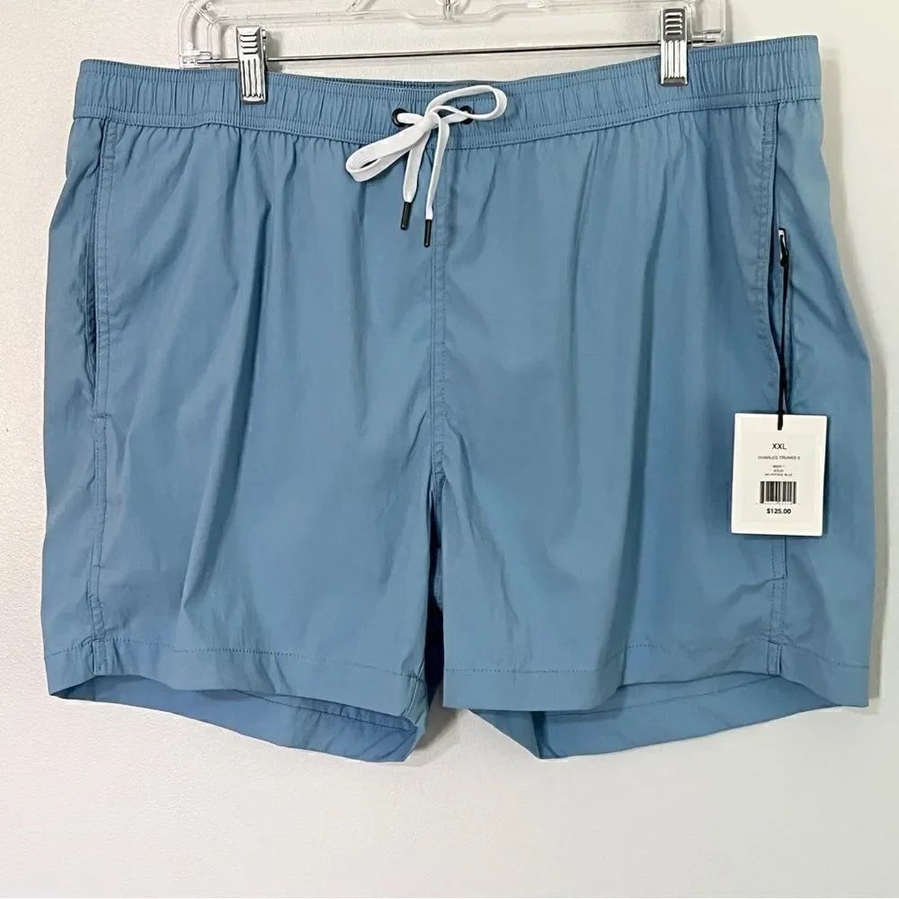 NWT Onia The Charles 5” Swim Trunks in Vintage Blue XXL Quick Dry Tailored Fit